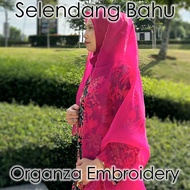 Selendang Bahu Organza Embroidered Shawl Veil RAYA 2026