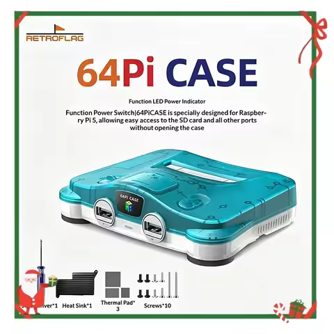Retrolag N64Pi CASE compatible with Raspberry Pi 5 motherboard