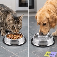 AIPINGA0 Pet Bowl, Rustproof Footprint Pattern Dog Feeder, Sturdy Build Solid Anti-tip Round Cat Foo