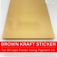 A4 Brown Kraft Sticker Paper