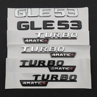 ABS Letter Car Fender Rear Trunk Badge Sticker Logo GLE53 Turbo 4MATIC Emblem For Mercedes Benz GLE 