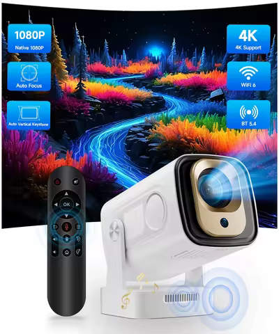 Magcubic HY310 Home Projector 1080P Mini Projector 4K AF Native 5W Speaker Air Mouse Voice Assistant