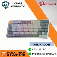 Flexi Tech REDRAGON K652 AZURE 75% Low-Profile (Red Switch) Tri-Mode RGB Mechanical Keyboard Ultra-T