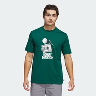 adidas กอล์ฟ เสื้อยืดพิมพ์ลาย Golf Culture ผู้ชาย สีเขียว JJ4195