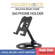 360 Turn Adjustable Tripod Phone Holder Stand Foldable Cellphone Mobile Tempat Letak Telefon Alloy Handphone Pad 手机支架
