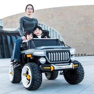現貨免運坦克兒童電動車越野車汽車四輪帶遙控玩具車可坐大人親子車童車