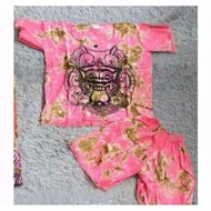 Setelan kaos barong anak khas bali / setelan baju barong anak