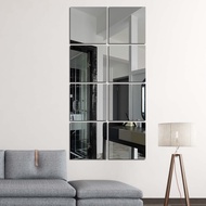 ANTI PECAH 1 Pcs Cermin Mini Hiasan Dinding Bilik Tandas Mirror Wall Stickers Home Decoration Self-A
