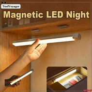 Wireless Magnetic LED Night Light Motion Sensor TYPE-C Rechargeable Smart Cabinet Light for Bedroom 