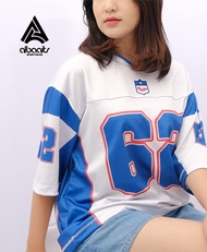 AlbaNits Retro Sports Jersey Burgundy/Light Blue/Dark Blue - Round Neck Fit, Microfiber Material for