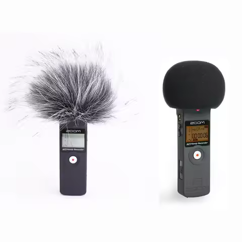 Outdoor Furry Windscreen Muff Cover Foam Filter Microphone Windproof Cover for ZOOM H1 H1N Recorder 