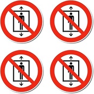 Passenger Transport Prohibited Sign P027 DIN EN ISO 7010 / ASR A1.3 Sticker Diameter 7.5 cm Pack of 