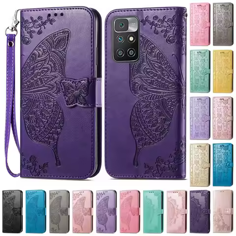 For Redmi 10 2022 Case Xiaomi Redmi 10 Phone Case Leather Wallet Flip Case For Xiaomi Redmi 10 Prime