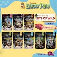 Bite of wild wet cat food