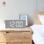 abongsea Screen Digital Clock LED Alarm Clock Bedroom Electronic Desktop Clock With Temperature Disp