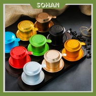 Coffee filter, set, sand shooting anode aluminum model, Dalat Retro - Sohan Food