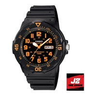 Casio ของแท้ 100% นาฬิกาเด็ก นาฬิกากันน้ำ สีส้ม นาฬิกาผู้ชายทางการ MRW-200H-4B สายยางประกัน CMG