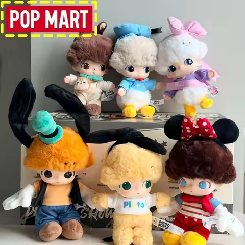 Genuine Pop Mart Dimoo World Series Blind Box Vinyl Keychain Disney Co-Branded Collectible Accessory