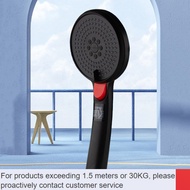 Practical💕JOMOO（JOMOO）Handheld Supercharged Shower Black One-Click Water Stop Nozzle Handheld Flower Drying Silicone Des