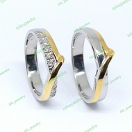 5 gram cincin emas putih asli 3K - 1 pasang garansi jual kembali