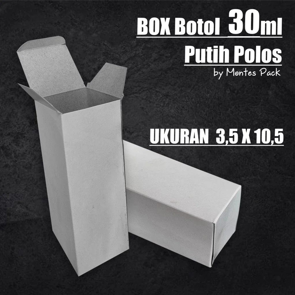 Box / kardus / packaging parfum botol casa 30ml Putih polos bahan Duplex