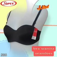 J586 Sorex Thin Foam Bra with Underwire, Seamless Push Up Bra Cup B (Medium) Size 34 36 38 40 Two Ho