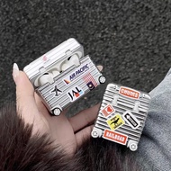 Apple AirPods mini luggage silver briefcase sleeve case 迷你銀色行李箱 行李盒 送貼紙 蘋果耳機保護套 airpods pro2 pro 1 2
