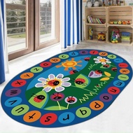 Montessori Carpet Circle Carpet for Children, Study Carpet 3m x 2m and 1m6*2m3 Woven Silk Velvet Hig