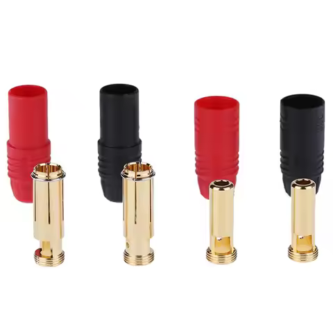 1 Pair Amass AS150 Anti Spark Connector 7mm Gold Plated Banana Plug Set for RC LiPo Battery ESC Moto