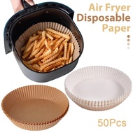 50PCS Air Fryer Paper Air Fryer Disposable Paper Liner Baking Paper Air Fryer Oilproof Parchment Pap