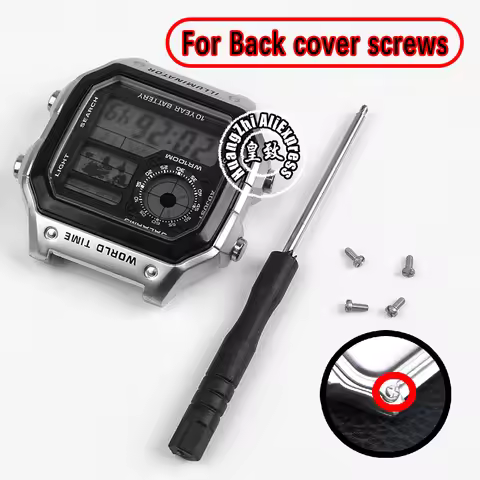 4PCS AE-1200 Watch Case bottom cover screws For Casio small square AE1200 AE1300 Men Stainless steel