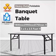 MD SINAR 3V 3X6 Feet Heavy Duty Laminated Wood Top Banquet Table Folding Function Table Meja Lipat Kenduri Serbaguna