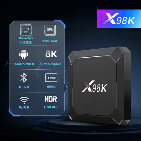 New X98K Android 13 TV Box 8K Dual WiFi BT 5.0 8K Network Smart Set Top Box