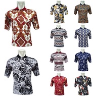 Kaos Kerah Pria Bapak Bapak Lengan Pendek Motif  Batik Keren Terbaru |  Polo Shirt Korean Gambar Ful
