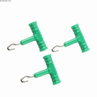 BOOMLIFE1232T 10 Pcs Fishing Baiting Rig Tool, Stainless Steel T Shape Handle Hook Fishing Baiting R