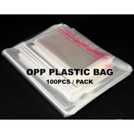 superb 100pcs Self Adhesive Plastic Resealable Transparent OPP Plastic Sticker Bag Clothing Packing 