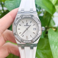 Aibi Royal Oak Series Wrist Watch Original Diamond Calendar Quartz Ladies Watch 33mm Audemars Piguet