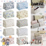DAPHNE Cosmetic Bag, Large Capacity Flower Printed Makeup Bag, Travel Organizer Toiletry Bag