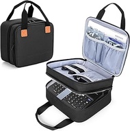 LUXJA Label Maker Carrying Case Compatible with Brother P-Touch PT-D610BT / PT-D410 / PT-D460BT, Sto