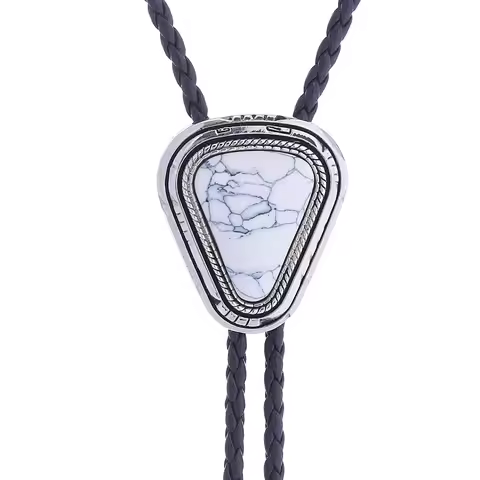 Navajo Triangle Turquoise Bolo Tie Western Denim Collar Rope American Style Accessory