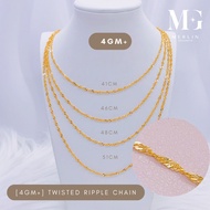 Merlin Goldsmith 22K 916 Gold Twisted Ripple Chain (4GM+/-)