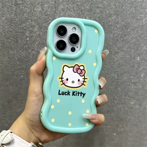 Luck Hello Kitty Candy TPU Wave Phone Case For Realme 15 Pro 15T 14 14T 13 12 11 Pro Plus 8 C53 C35