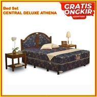 [Bed Set] Central Deluxe 180x200 Kasur Spring Bed Set Athena