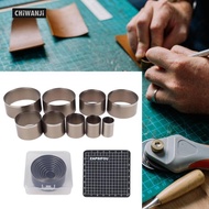 [CHiWANji] 9Pcs Leather Circle Cutter Tool Set,Jewelry Makers with Storage Box,Circle Punch Tool Rou