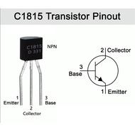 Transistor NPN C1815 1815 0.15A-50V (1 pack of 25)
