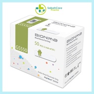 SABAHCARE BIONIME RIGHTEST GS550 BLOOD GLUCOSE TEST STRIPS 2 X 25'S (FREE LANCETS + ALCOHOL SWAB 25'