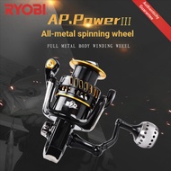 RYOBI AP POWER III 6000/8000/10000 Spinning Wheel Full Metal Body Whole Machine Waterproof Sea Fishing Reel