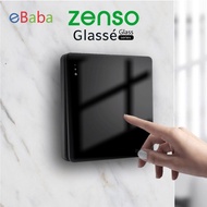 ZENSO- Glasse [SIRIM Approved] Luxury Black Fully Tempered Glass Switches Socket Suis lampu Rumah