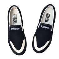 XternalStepSure - Aphrodite Black Oreo Embroidered Casual Slip-On Shoes for Men and Women