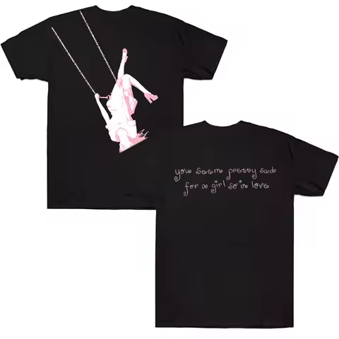 Swing Oversized Graphic T-shirt Olivia You Seem Pretty Sad for A Girl So in Love Fashion Short Women